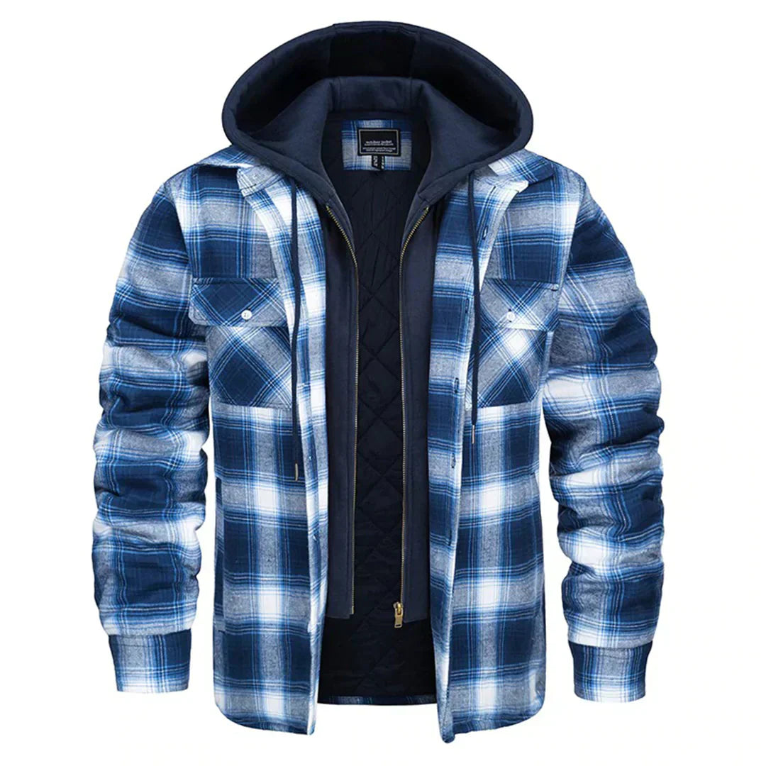Florian - Men's Plaid Hooded Jacket