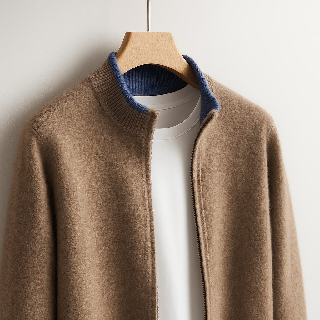 HARVEY |ELEGANT WOOL ZIP JACKET