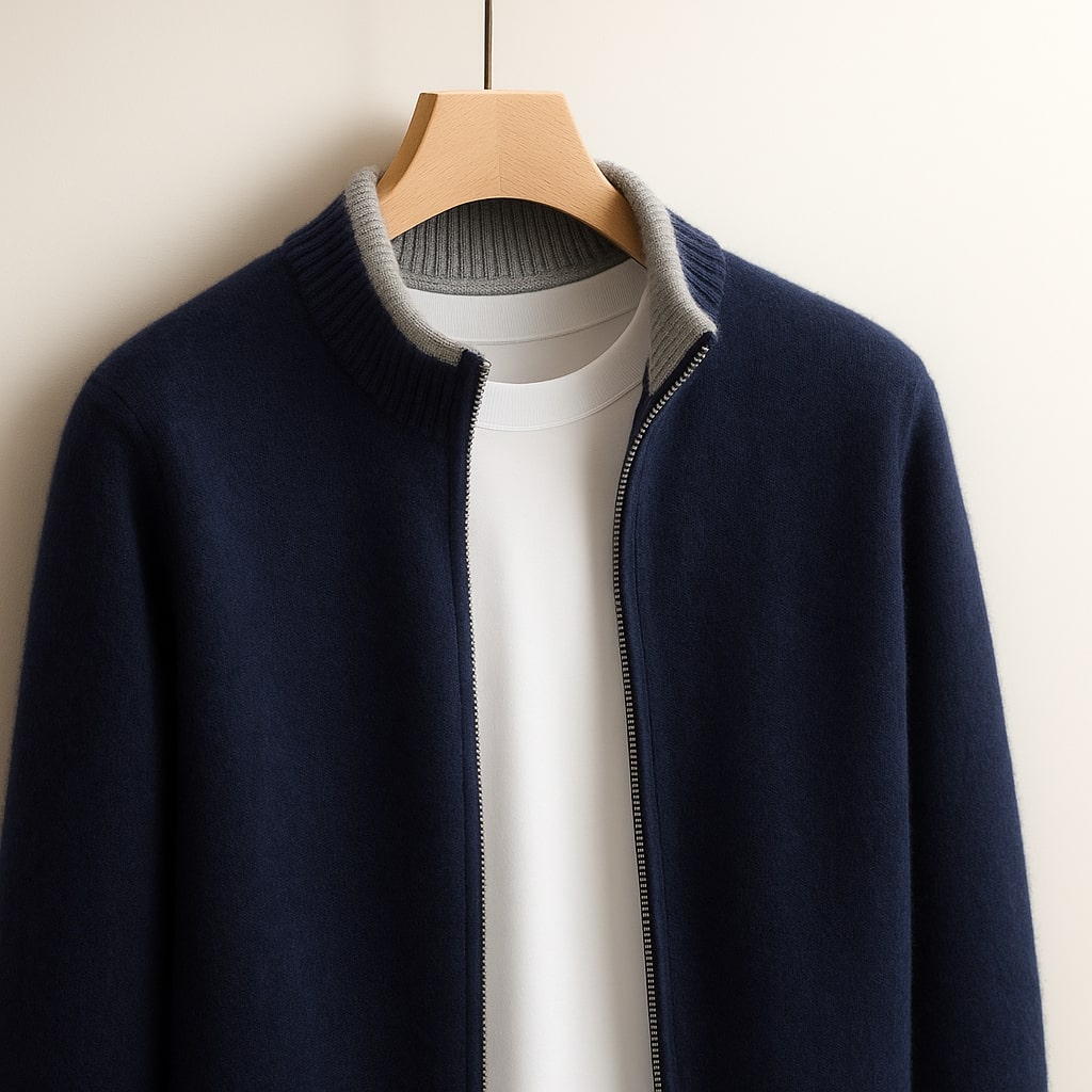 HARVEY |ELEGANT WOOL ZIP JACKET