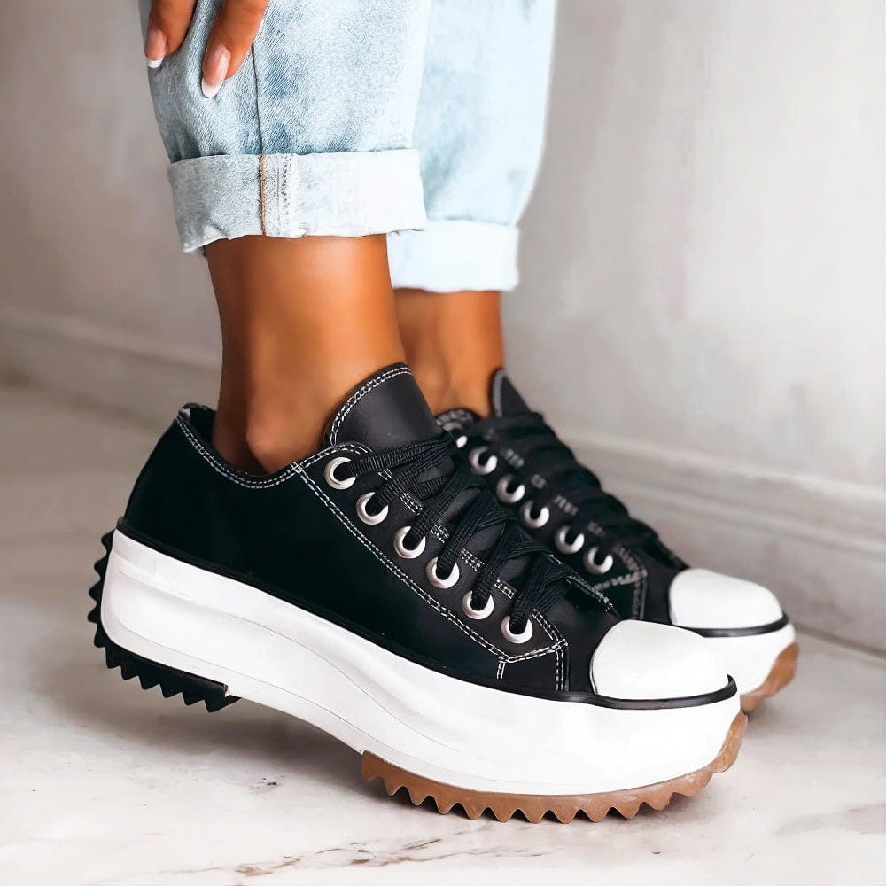 Gianna | Low-Top Thick-Heeled Shoes
