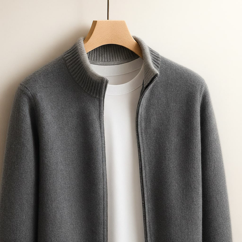 HARVEY |ELEGANT WOOL ZIP JACKET
